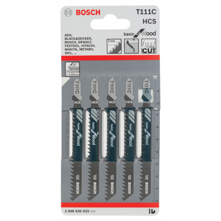 BOSCH-A 5 LAME T 111 C PER SEGHETTO ALTERNATIVO