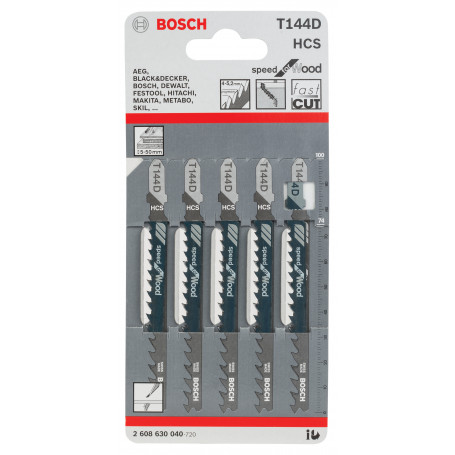 BOSCH-A 5 LAME T 144 D PER SEGHETTO ALTERNATIVO
