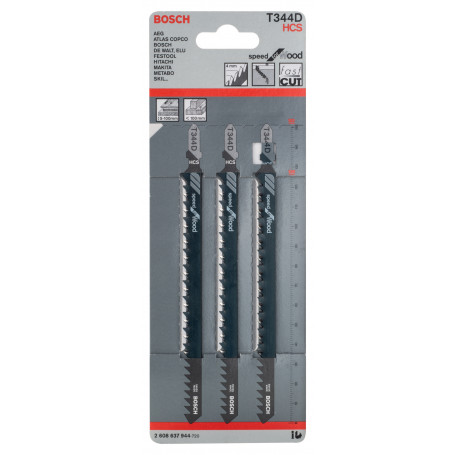 BOSCH-A 3 LAME T 344 D PER SEGHETTO ALTERNATIVO