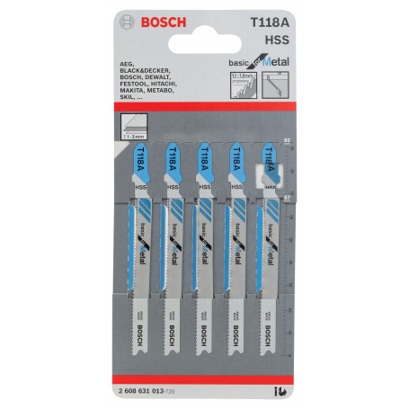 BOSCH-A 5 LAME T 118 A PER SEGHETTO ALTERNATIVO