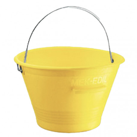 SECCHIO PER MURATORE  MEK EDIL  giallo  diametro  mm 360 - capacità 14 litri