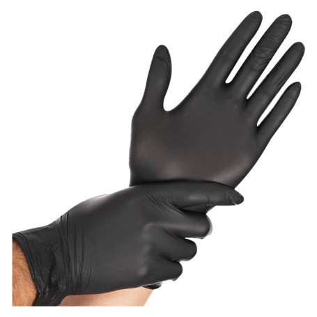 GUANTI NITRILE MONOUSO  BLACK  L