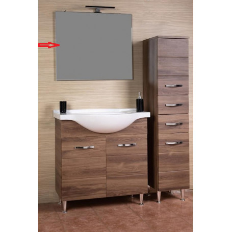 ZZ-SPECCHIO X MOBILE BAGNO ANTONELLA 2 ANTE + 3 CASSETTI 105 NOCE
