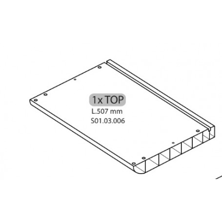 ZZ-1XTOP L.507mm x ARMADIO SPORCO PULITO RESINA 1 ANTA