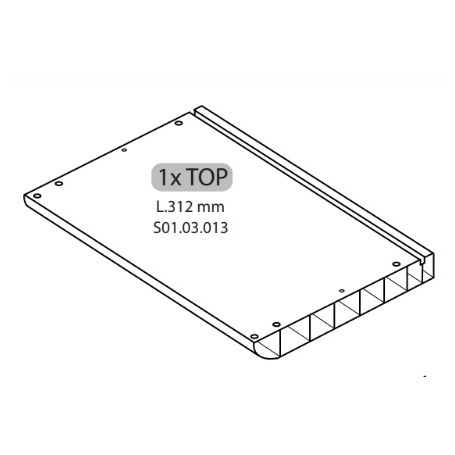 ZZ-1XTOP L.312 mm X ARMADIO SPOGLIATOIO RESINA A 1 POSTO IN KIT C\SERRAT