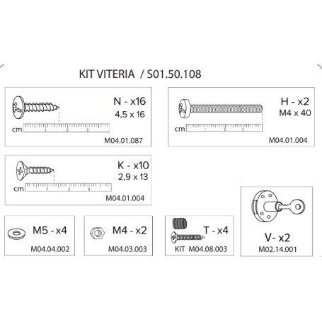 ZZ-KIT VITERIA \S01.50.108 X ARMADIO SPOGLIATOIO RESINA A 2 POSTI IN KIT C\SERRAT