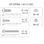 ZZ-KIT VITERIA S01.51.003 X ARMADIO SPORCO PULITO RESINA 1 ANTA 175X59X39 KIT