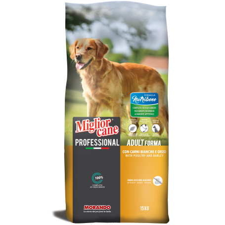 MORANDO CANE KG.15 ADULT FORMA CARNI BIANCHE ORZO