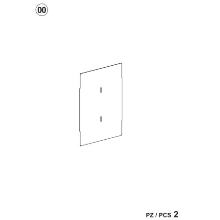 ZZ-PANNELLO POST.(00) X ARMADIO BIOS 2 ANTE 65X37X165 PORTASCOPE  ART.301