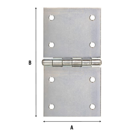 CERNIERA RETTANGOLARE MM 42X80 ZINCATA