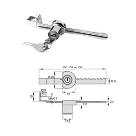 SERRATURA A SEGA P\CRISTALLI 7 MM CREMAGL 10