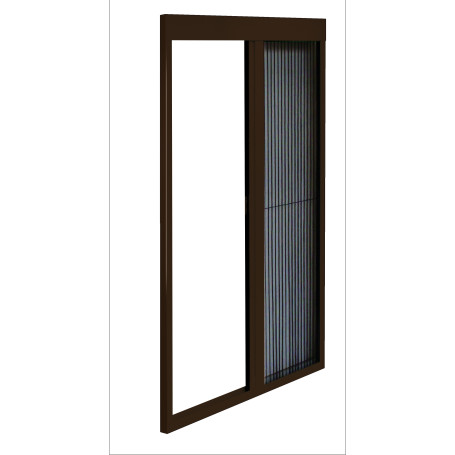 ZANZARIERA IRS OPERA  PLISS CM 120X240 ORIZZ. MARRONE