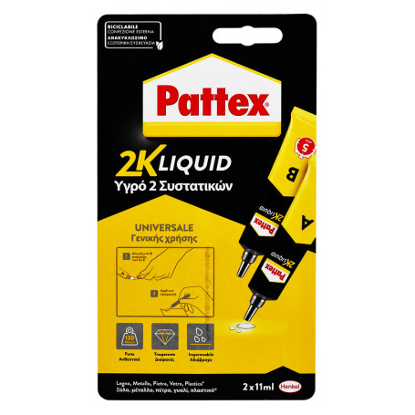 PATTEX ADESIVO  2K LIQUID  ml. 22 (2 x 11)