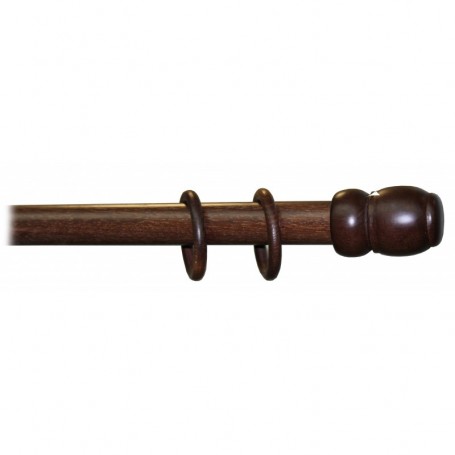 BASTONE A TIRO D. MM. 35 NOCE SCURO CM.180
