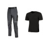 WORKWEAR KIT T-SHIRT + PANTAL.BLACK\GREY TG.XXL