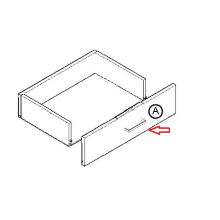 ZZ-FRONTALE CASSETTO X KIT COMODINO 2 CASSETTI 41X48X36 ROVERE BARLY K021