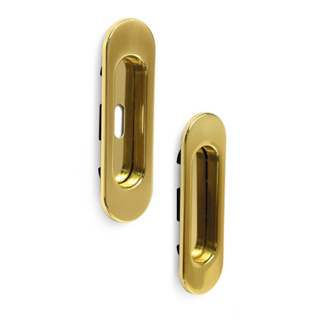 MANIGLIA OVALE PORTA SCORR C\FORO E SENZA  ORO L