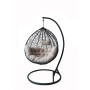 POLTRONA SOSPESA IN ACCIAIO E POLYRATTAN CM195X105