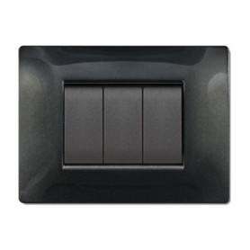 PLACCA LIFE Q LIVING PLAST NERO GLITTERING      4P