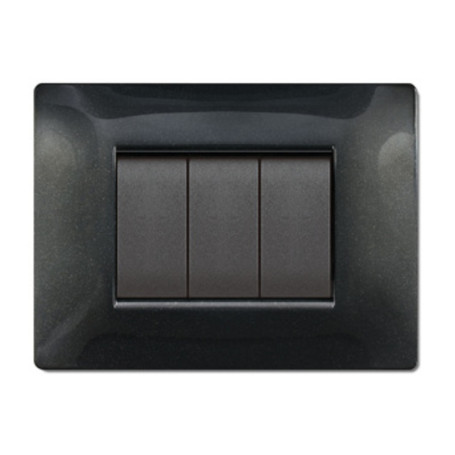 PLACCA LIFE Q LIVING PLAST NERO GLITTERING      4P