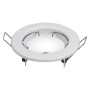 PORTAFARETTO LED FISSO IN METALLO nichel satinato -  diametro  93 x h.27 mm -  diametro  imbocco 65 mm