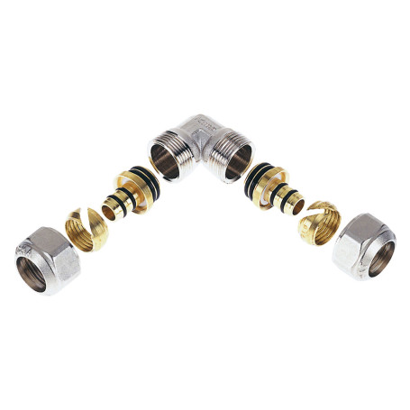 RACCORDO A STRINGERE CURVO DOPPIO  ART. 533 / 543   art.533  - 16 x 16