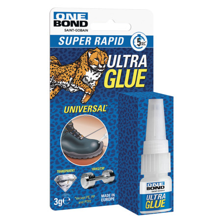 ADESIVO ISTANTANEO UNIVERSALE GEL  ULTRA GLUE UNIVERSAL GEL  gr. 3
