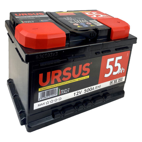 BATTERIA PER AUTO  URSUS  55 AH - mm 300 x 260 x 190