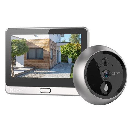 SPIONCINO DIGITALE PER PORTE  DP2 2K  EZVIZ risoluzione 2K 3MP - / colore argento