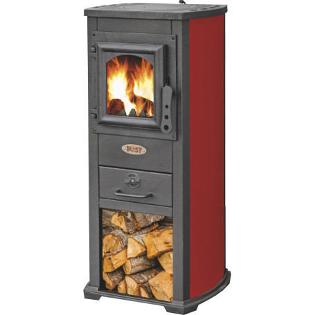 STUFA LEGNA 5.3 KW BERNA LUX ROSSO