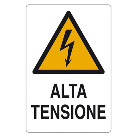 CARTELLO  ALTA TENSIONE  cm 20 x 30