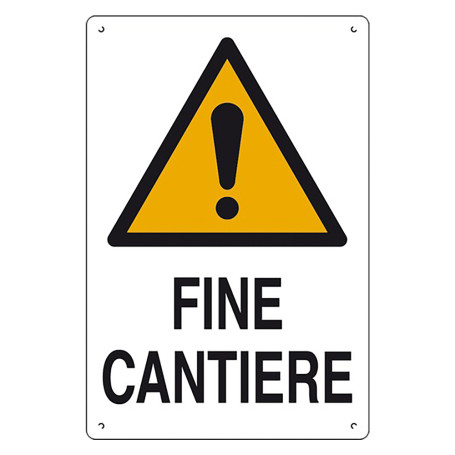 CARTELLO  FINE CANTIERE  cm 60 x 40