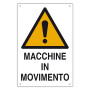 CARTELLO  MACCHINE IN MOVIMENTO  cm 60 x 40