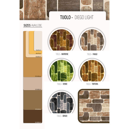TAPPETO CUCINA TIJOLO 57X240 CM ASSORTITO