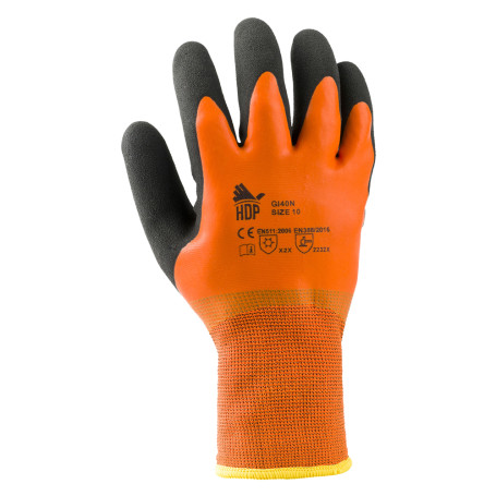 GUANTI INVERNALI POLIESTERE/LATTICE  GI40N  Tg. 9