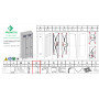 ZZ-PARTICOLARE (OX4 )XARMADIO SPOGLIATOIO A 2 POSTI IN KIT C\SERRATURA