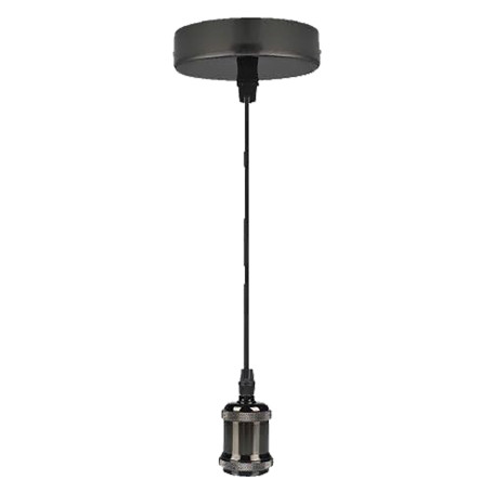 LAMPADARIO IN METALLO  VINTAGE CM1010  colore cromo scuro