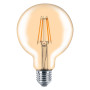 LAMPADA LED A FILAMENTO VINTAGE  GLOBO  CALDA 2700K  8W uguale a 69W E27 - lm 950