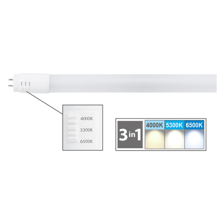 NEON LINEARE IN VETRO A LED CAMBIA TONO 10W  uguale a  76W - mm 600 x  diametro  26