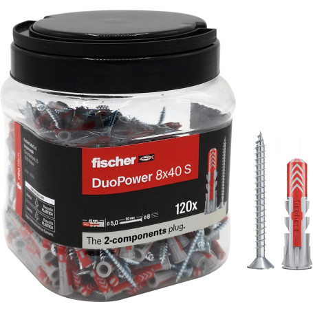 FISCHER TASSELLO DUOPOWER S 8X40 PROPACK 120 PZ