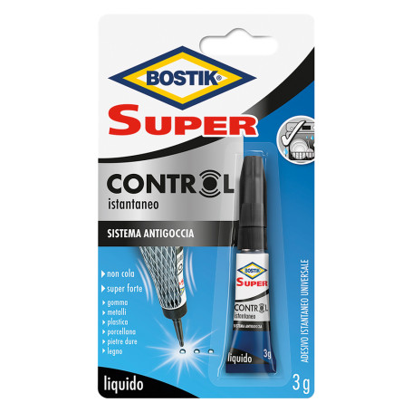 ADESIVO CIANOCRILATO  SUPER CONTROL  gr. 3 - blister 2 pz