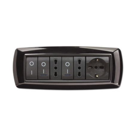 PLACCA LIFE LIVING PLAST NERO 7P