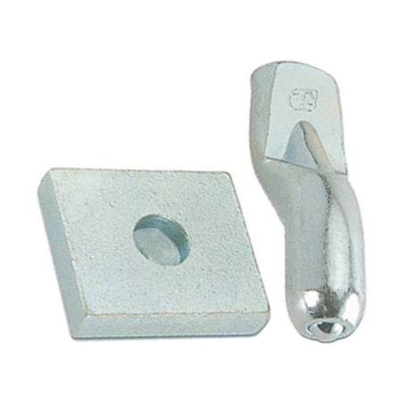 BS PIASTRA C\PERNO P\CARDINE D 20 MM ACC ZIN