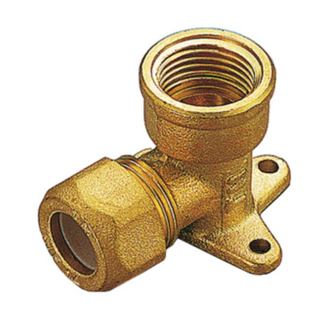 GOMITO OTTONE FLANGIATO BICONO F\GAS 14X1\2