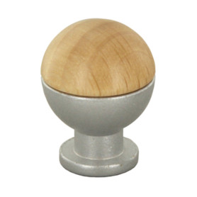 POMOLO SFERICO LEGNO OTT 735B D 18 MM FRASSINO