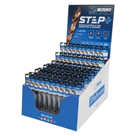 ESPOSITORE PUNTA ELICOIDALE HSS RETTIFICATA MULTIMATERIALE  STEP +   totale 90 pezzi