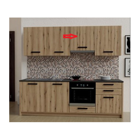 ZZ-ANTA MOB. CAPPA X CUCINA CHEF CM.240X217 ARDESIA\ROVERE