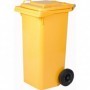 PATTUMIERA LT.120 CON RUOTE GIALLA