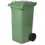 PATTUMIERA LT.240 CON RUOTE VERDE