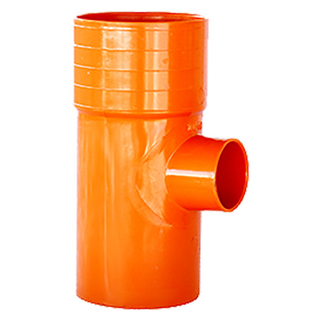 DERIVAZIONE A  T  RIDOTTA 87 IN PVC  diametro  100 / 40